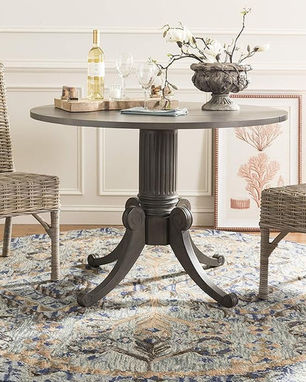 Safavieh Home Forest Traditional Grey Wash Drop Leaf Dining Table - LeafyLoom