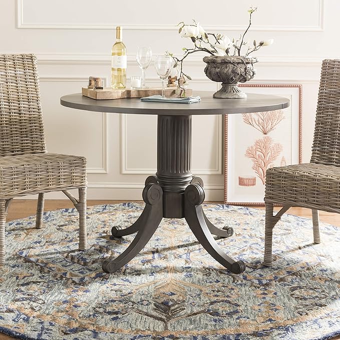 Safavieh Home Forest Traditional Grey Wash Drop Leaf Dining Table - LeafyLoom