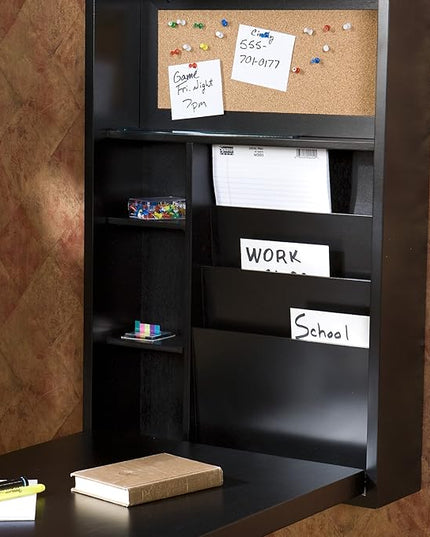 SEI Furniture Convertible Desk, 32.00 in. H x 22.00 in. W x 6.00 in. D, Black - LeafyLoom