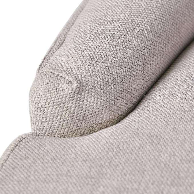 Hayden Fabric Dining Chairs, 2-Pcs Set,Polyester, Light Grey - LeafyLoom