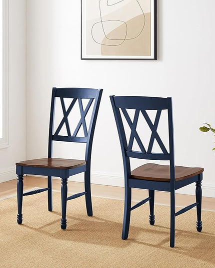 Crosley Furniture Shelby Dining Chairs (Set of 2), Navy - LeafyLoom