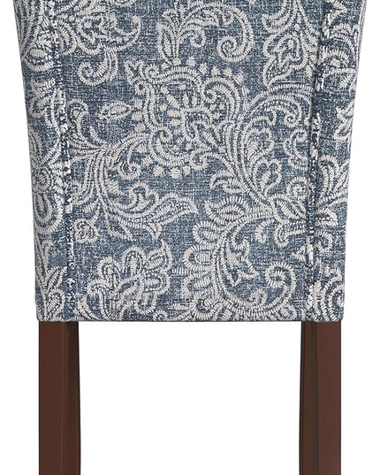 HomePop Classic Parsons Dining Chairs, Pack of 2, Denim Jacobean Print - LeafyLoom