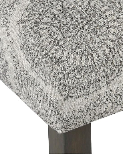 HomePop Parsons Classic Upholstered Accent Dining Chair, Set of 2, Grey Medallion - LeafyLoom