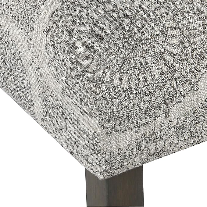 HomePop Parsons Classic Upholstered Accent Dining Chair, Set of 2, Grey Medallion - LeafyLoom