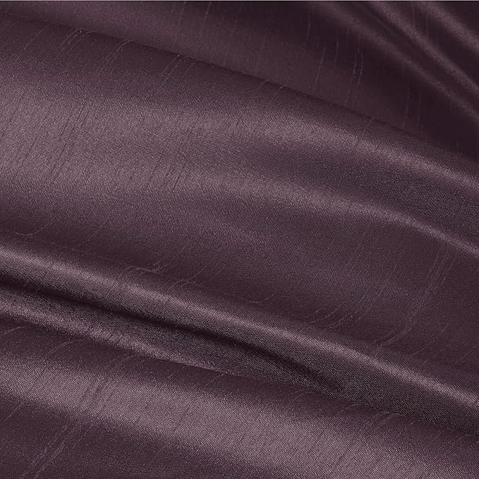 Madison Park Amherst Faux Silk Comforter Set-Casual Contemporary Design All Season Down Alternative Bedding, Matching Shams, Bedskirt, Decorative Pillows, King(104"x92"), Purple, 7 Piece (MP10-127) - LeafyLoom