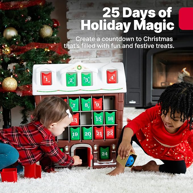 Step2 My First Advent Calendar, Kids Interactive Christmas Toy, 25 Large Refillable Bins, Hide Surprises for Holiday Excitement, for Toddlers 1+ Years Old - LeafyLoom