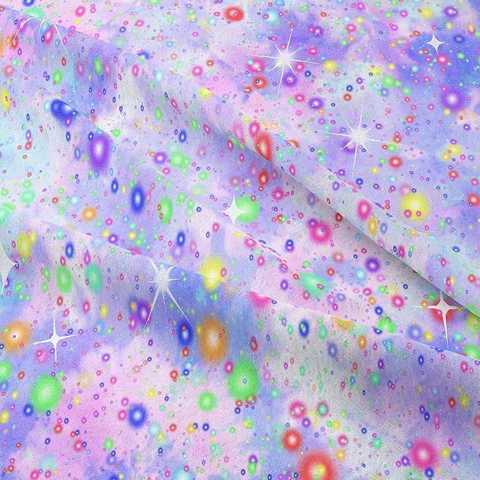 Girls Queen Comforter Set, Purple Blue Tie Dye Comforter, Colorful Glitter Comforter Set, Girls Bedding Sets for Kids Teens (3 Pieces, 1 Comforter + 2 Pillowcases) - LeafyLoom