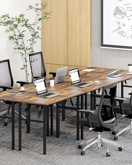 Need Office Computer Desk - 47.2L Sturdy and Heavy Duty Folding Laptop Table,Writing Table/Home Office Desk/Sewing Table,No Assembly Required,Rustic Brown AC5FB(120 * 60) - LeafyLoom