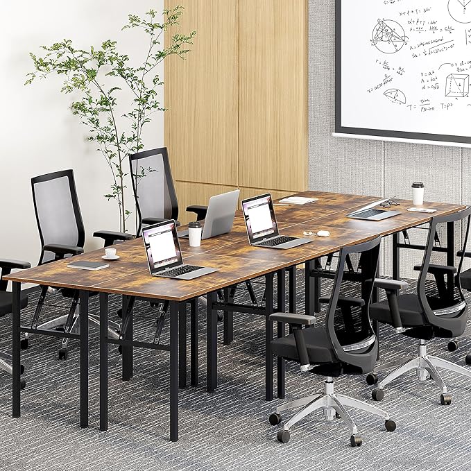 Need Office Computer Desk - 47.2L Sturdy and Heavy Duty Folding Laptop Table,Writing Table/Home Office Desk/Sewing Table,No Assembly Required,Rustic Brown AC5FB(120 * 60) - LeafyLoom