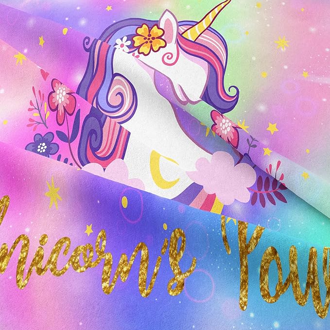 Tailor Shop Unicorn Comforter Sets Twin Size,Unicorn Bedding Sets for Girls Kids Teens with 1 Pillowcase… - LeafyLoom