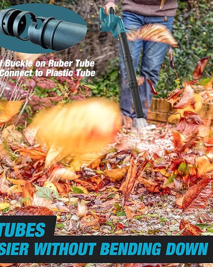 Cordless Leaf Blower for Makita 18V Battery,Electric Jobsite Air Blower with Brushless Motor,6 Variable Speed Up to 180MPH,2-in-1 Handle Electric Blower and Vacuum Cleaner(Battery Not Included) - LeafyLoom