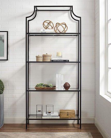 Crosley Furniture Aimee Etagere Bookcase, Oil-Rubbed Bronze - LeafyLoom