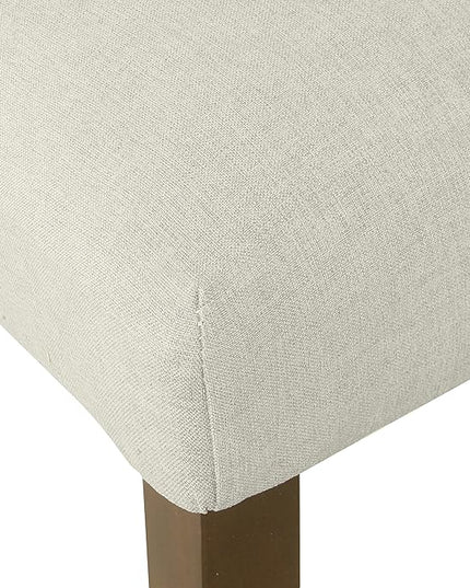 HomePop Classic Parsons Dining Chairs, Pack of 2, Soft Gray Woven - LeafyLoom