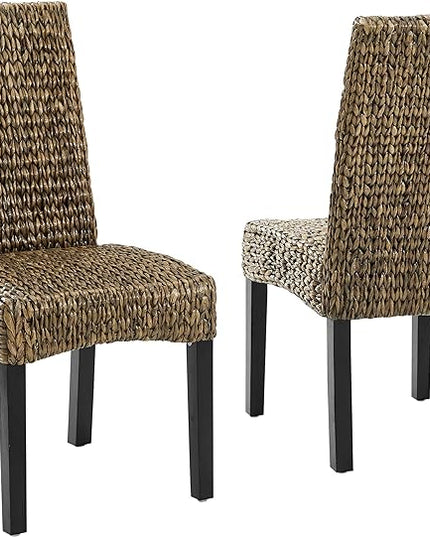 Crosley Furniture Edgewater Dining Chair, Set of 2, Seagrass - LeafyLoom