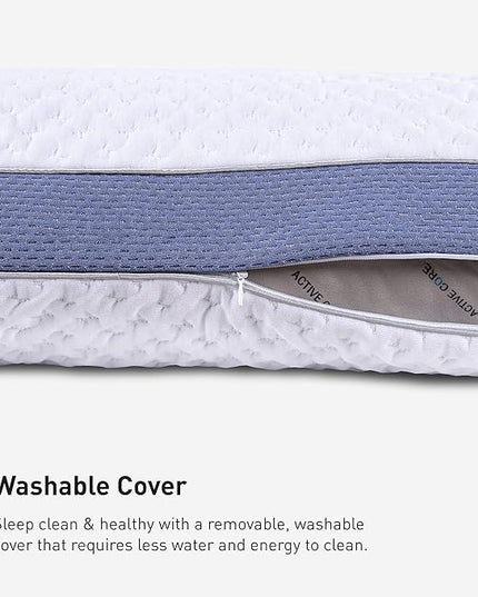 Bedgear Balance Performance Pillow - Size 2.0 - Moisture Wicking Bed Pillow - All Sleep Positions - Medium Firmness Sleeping Pillow - Hypoallergenic, Washable Removable Cover - 20" W x 26" L x 5.75" H - LeafyLoom