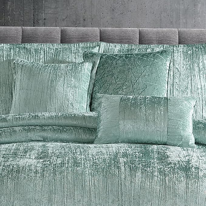 Riverbrook Home Turin Comforter Set, King, Spa, 7-Piece Set - LeafyLoom