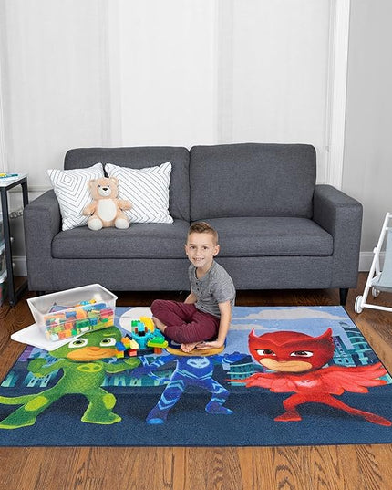 Franco Kids Room Non Slip Area Rug, 69 in x 52 in, PJ Masks - LeafyLoom