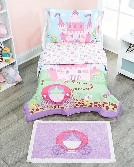 Hand Tufted Princess Bedroom or Bathroom Rug - 30x20 in; 100% Cotton Kids Bathroom Mat; Decorative Kids Area Rug - LeafyLoom
