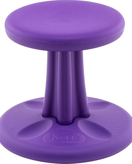 Kore Kids Preschool Wobble Chair - Flexible Seating Stool for Classroom, Preschool, Kindergarten & Elementary School - Age 4-5 yrs, Purple (12in) - LeafyLoom