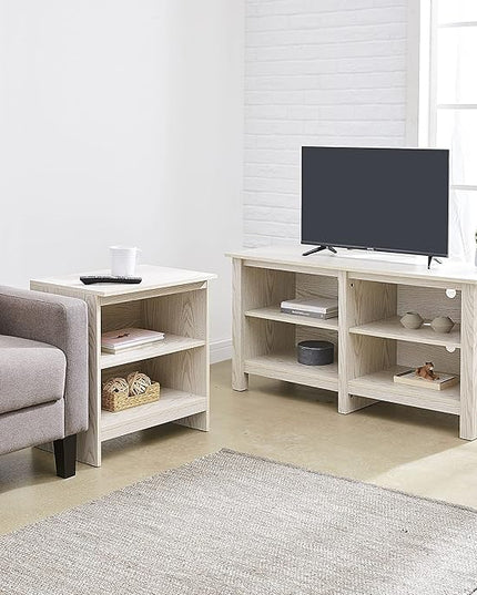 ROCKPOINT 70inch TV Stand Storage Media Console Entertainment Center,White - LeafyLoom
