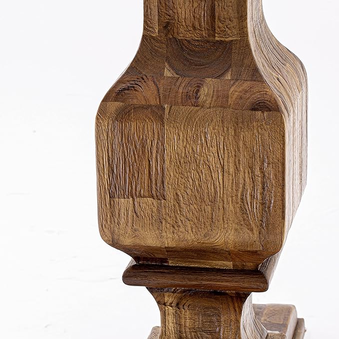 East West Furniture I3AB5-N35 Irving 5 Piece Room Set Includes a Round Dining Table with Pedestal and 4 Doeskin Linen Fabric Upholstered Parson Chairs, 48x48 Inch - LeafyLoom