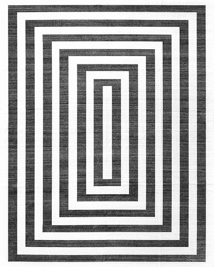 nuLOOM Sharri Modern Striped Machine Washable Ultra Thin Area Rug, 4' x 6', Grey - LeafyLoom