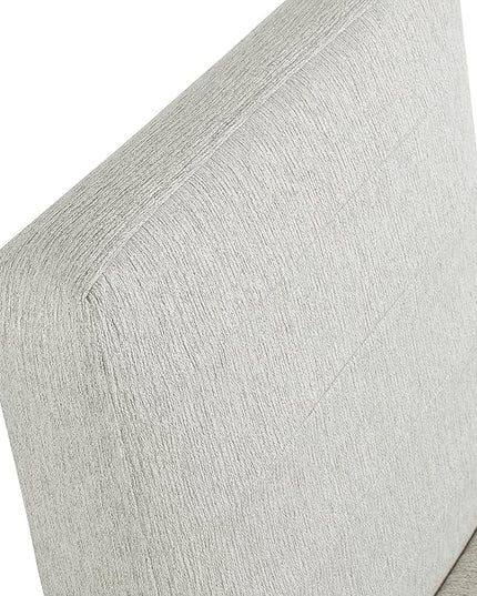 HomePop Channeled Metal Dining Chair - Sustainable Gray Woven (Single Pack) - LeafyLoom