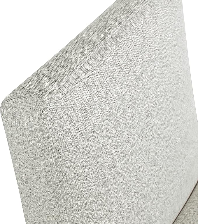 HomePop Channeled Metal Dining Chair - Sustainable Gray Woven (Single Pack) - LeafyLoom