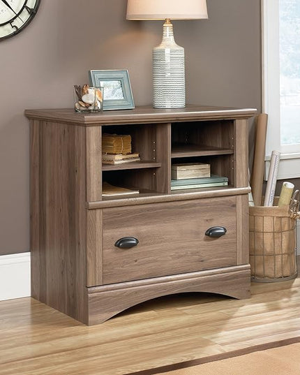 Sauder Harbor View Lateral File, Salt Oak finish - LeafyLoom