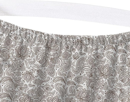 Elegant Comfort Softest and Coziest 6-Piece Sheet Set - 1500 Premium Hotel Quality Microfiber - Deep Pocket, Wrinkle Resistant 6-Piece Paisley Pattern Bed Sheet Set, Full, Paisley Taupe - LeafyLoom