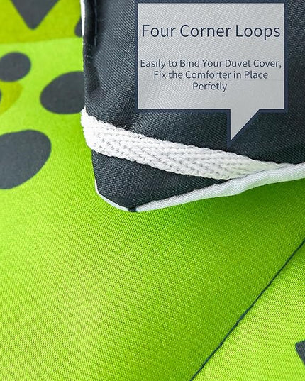 RYNGHIPY Dinosaur Bedding Set Queen Size Dinosaur Kids Comforter Set for Boys Girls Soft Breathable Cute Dinosaur Bed Set for All Season (Black,Queen) - LeafyLoom