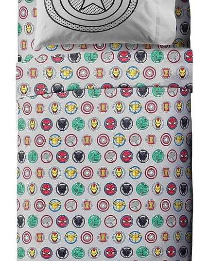 Jay Franco Marvel Avengers Pop 5 Piece Twin Size Bed Set - includes Comforter & Sheet Set - Super Soft Fade Resistant Microfiber (Official Marvel Product) - LeafyLoom