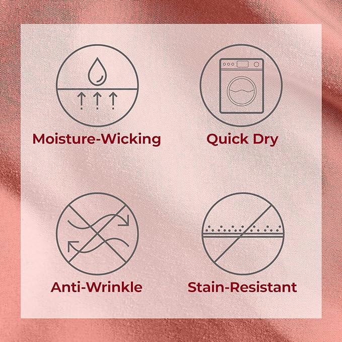 Mellanni King Sheets Set - 6 PC Iconic Collection Bedding Sheets & Pillowcases - Hotel Luxury, Ultra Soft, Cooling Bed Sheets - Deep Pocket up to 16 inch - 6 PC (King, Coral w/Extra Pillow Cases) - LeafyLoom