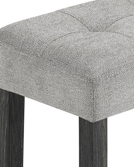 ManyStars Power 3 Upholstered Stools, Industrial Breakfast Dining, Living, Play Room,Black+ Gray, 4-Piece Bar Table Set with Outlet - LeafyLoom