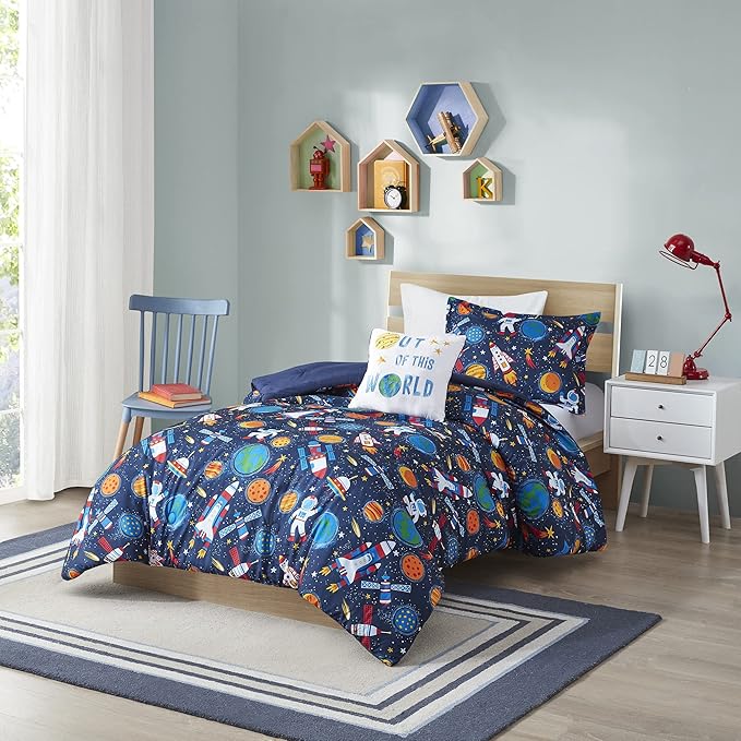 Mi Zone Kids Nash Printed Comforter Set, Full/Queen, Multi 4 Piece - LeafyLoom