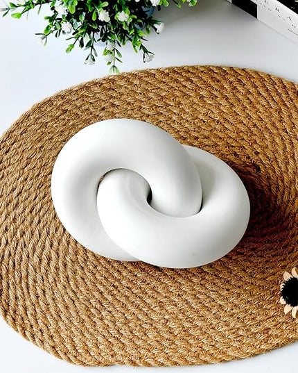 Wood Knot for Coffee Table Wood Link Chain Decor Shelf Decorations, Modern Farmhouse Bookshelf Decorative Objects - LeafyLoom