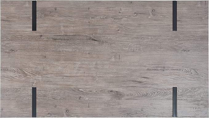 SAFAVIEH Home Collection Alyssa Mid-Century Rustic Industrial Grey Oak/Black Dining Room Table DTB7000C, 0 - LeafyLoom