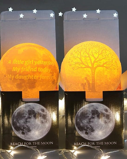 Personalized Gifts Moon Lamp Night Light for Kids,Moon Lamp with Picture Engraved to Teenage Girl Room Decor,Daughter Gifts Nightlight for Children,Cool Things for Your Room - LeafyLoom