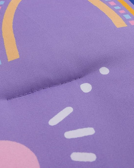 Btargot Lightweight Soft 3 Piece Rainbow Comforter Set with 2 Pillow Covers, Cartoon Love Hearts Flowers and Sun Star Bedding Set for Girls Boys Kids, Queen Dark Purple - LeafyLoom