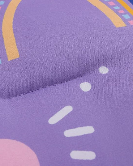 Btargot Lightweight Soft 3 Piece Rainbow Comforter Set with 2 Pillow Covers, Cartoon Love Hearts Flowers and Sun Star Bedding Set for Girls Boys Kids, Twin Dark Purple - LeafyLoom