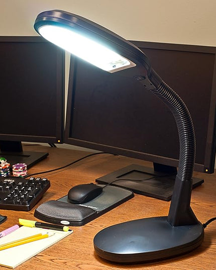 Lavish Home 72-0893 Natural Sunlight Desk Lamp with Adjustable Gooseneck Arm - Great for Reading and Crafting - LeafyLoom