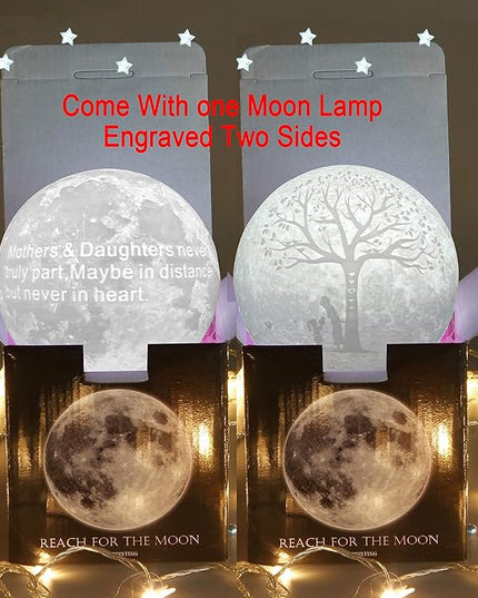 Personalized Gifts Moon Lamp Night Light for Kids,Engraved Cute Lamp to Teenage Girl Room Decor,Daughter Gifts Nightlight for Children - LeafyLoom