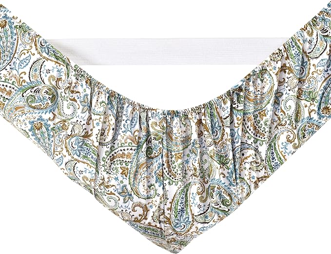 Elegant Comfort Softest and Coziest 6-Piece Sheet Set - 1500 Premium Hotel Quality Microfiber - Deep Pocket, Wrinkle Resistant 6-Piece Paisley Pattern Bed Sheet Set, Queen, Paisley Teal - LeafyLoom