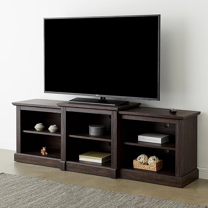 ROCKPOINT 70inch Classical TV Stand Storage Media Console Entertainment Center for TVs up to 80,Espresso - LeafyLoom