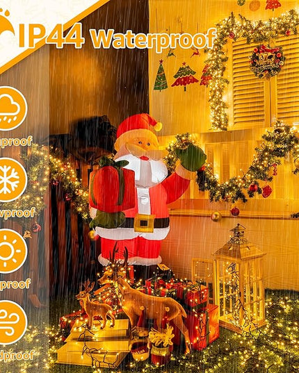 Ollny Cluster Lights Christmas 1000LED 49FT, Warm White Christmas Tree Lights 8 Modes Timer Remote, Waterproof String Lights for Outdoor Indoor Outside Garland Xmas Decorations Ollny