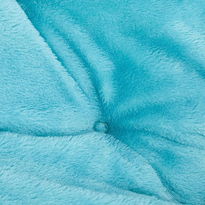 Faux Fur Saucer Chair, Light Blue - LeafyLoom