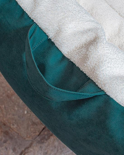 Big Joe Roma Kid's Bean Bag Chair, Oat Sherpa and Sage, Vegan Suede, 2 feet - LeafyLoom