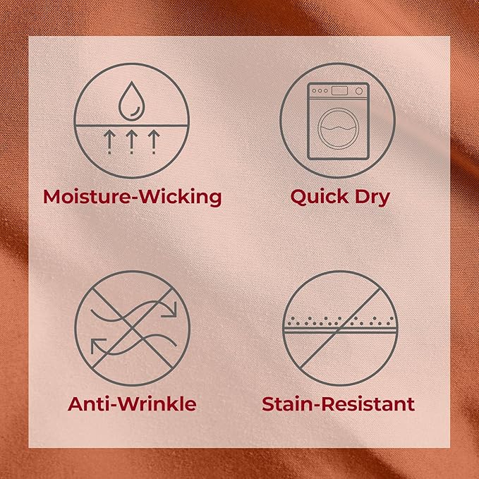 Mellanni Twin Sheets Set - 3 PC Iconic Collection Bedding Sheets & Pillowcases - Hotel Luxury, Extra Soft, Cooling Bed Sheets - Deep Pocket up to 16 inch (Twin, Terracotta) - LeafyLoom