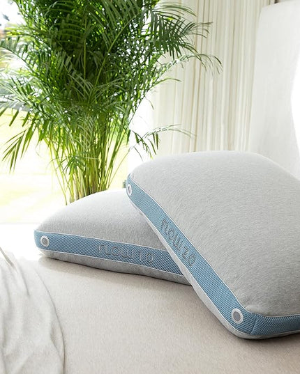 Bedgear Flow Performance Pillow - Size 1.0 - Soft Bed Pillows for All Sleep Positions - Maximum Breathability - Washable Cover- Back, Stomach, and Side Sleeper Pillow - 20" W x 26" L x 5.25" H - LeafyLoom