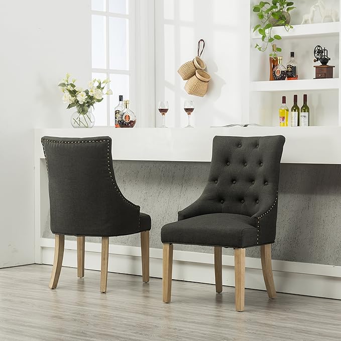 NicBex Haerin-SD-00157-LWJ Dining Chairs, 24"x22"x39", Black - LeafyLoom